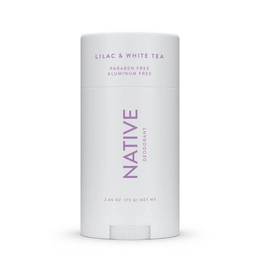 Native Deodorant  Aluminum Free  Lilac & White Tea  for Women and Men  2.65 Oz